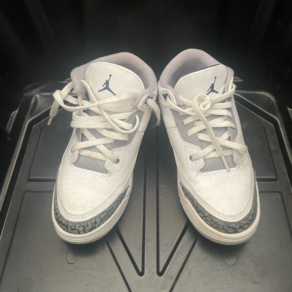 Jordan Kids White and Gray Sneakers
